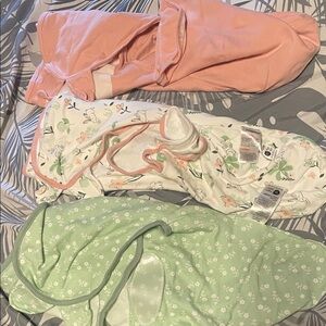 Peach and Floral Pajama Set